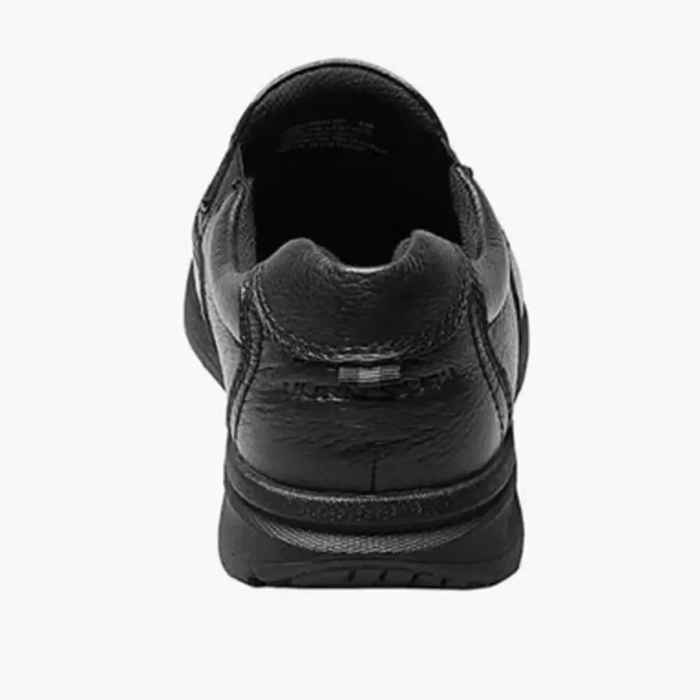 Nunn Bush Size 12 Mens Black Leather Cam Moc Toe Casual Slip On Memory Shoes NEW